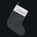 Wind Rose Compass Pattern | Add Your Name Small Christmas Stocking<br><div class="desc">Graphic wind rose compass drawn in line art style | © and ® Bigstock® - All Rights Reserved.</div>