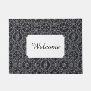 Wind Rose Compass Pattern   Add Your Text Doormat