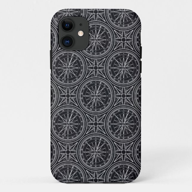 Wind Rose Compass Pattern Case-Mate iPhone Case (Back)