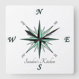 Wind Rose Design Clock