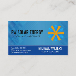 Wind Solar Energy Power Company Business Card