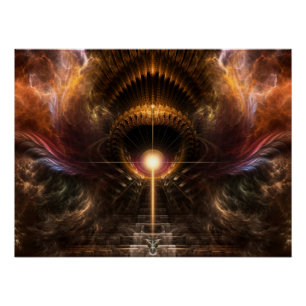 Wind Storm Fractal Art Perfect Poster