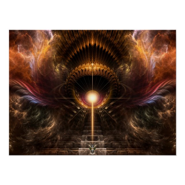 Wind Storm Fractal Art Perfect Poster (Front)