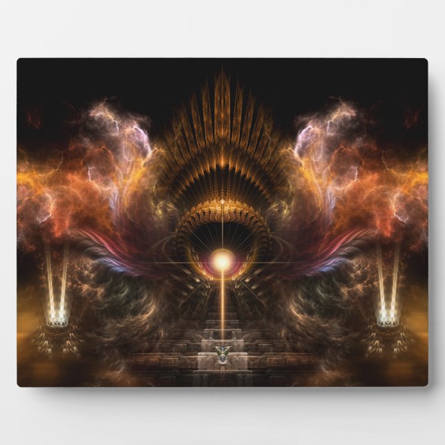 Wind Storm Fractal Art Photo Plaque (Front)