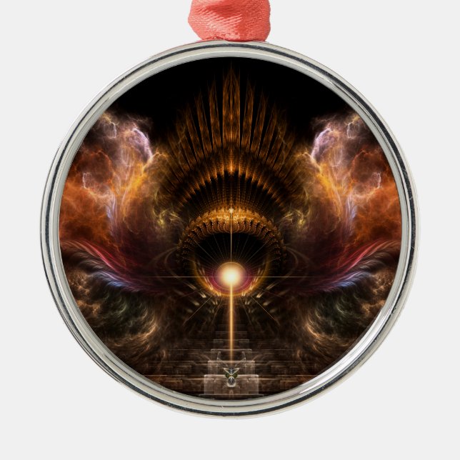 Wind Storm Fractal Art Premium Ornament (Front)