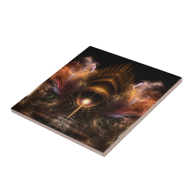 Wind Storm Fractal Art Tile (Side)