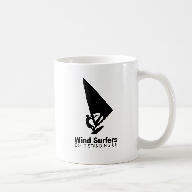 wind surfers do it standing up coffee mug (Right)