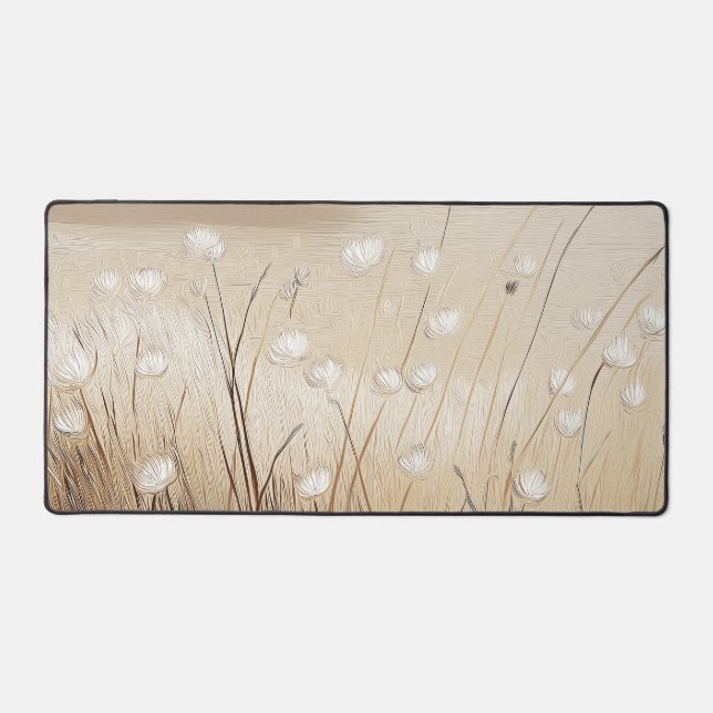 Wind-Swept Wildflowers #1  Desk Mat (Front)