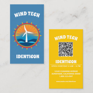 WIND TECH with QR code Business Card