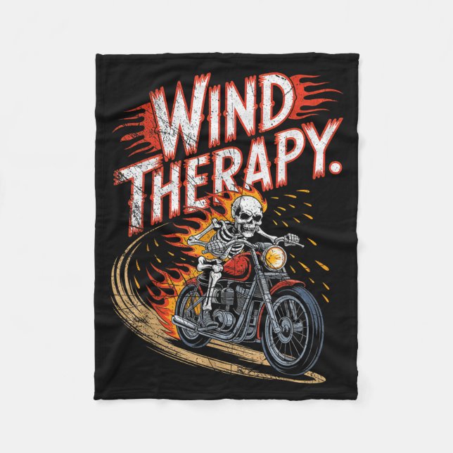 Wind Therapy Motorbike Motorcycle Men Women  Fleece Blanket (Front)