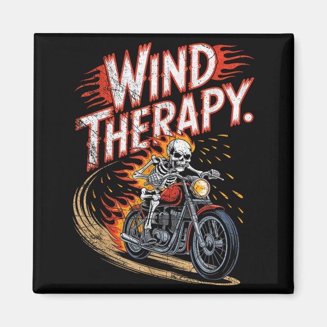 Wind Therapy Motorbike Motorcycle Men Women  Magnet (Front)