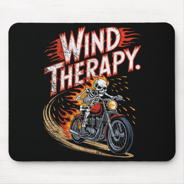 Wind Therapy Motorbike Motorcycle Men Women  Mouse Pad (Front)