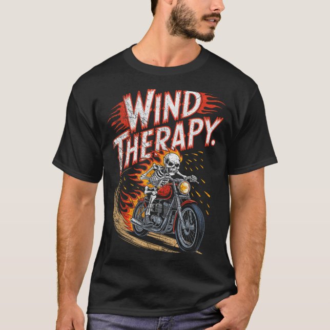 Wind Therapy Motorbike Motorcycle Men Women  T-Shirt (Front)