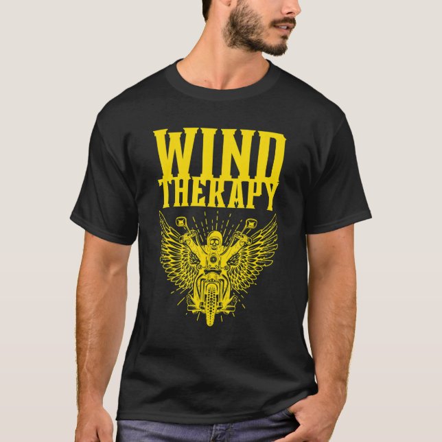 Wind Therapy  Sarcastic Biker Club Bike Riding 3 T-Shirt (Front)