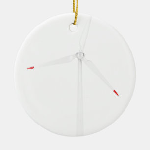 Wind turbine ceramic ornament