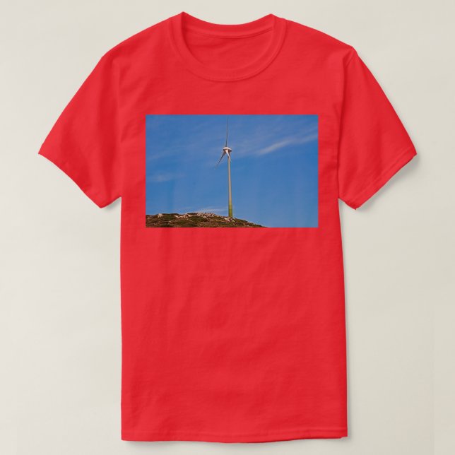 Wind turbine on Tilos 1 T-Shirt (Design Front)
