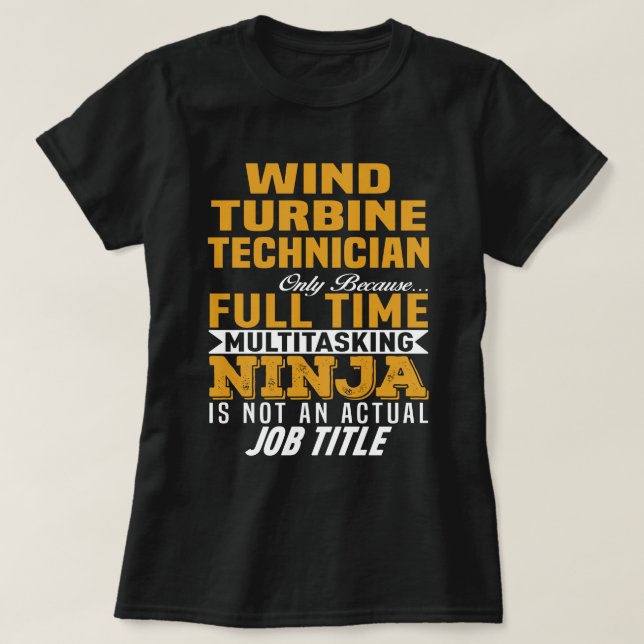 Wind Turbine Technician T-Shirt (Design Front)