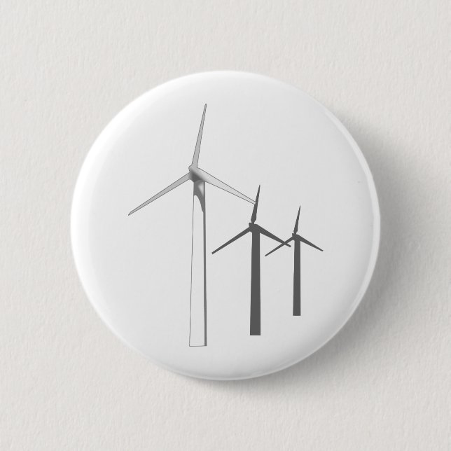 Wind Turbines 6 Cm Round Badge (Front)