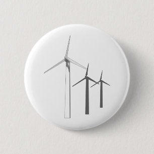 Wind Turbines 6 Cm Round Badge