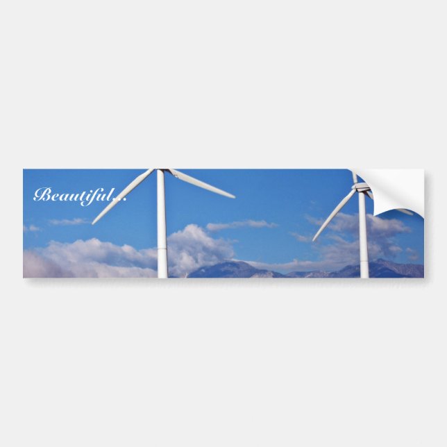 Wind turbines bumper sticker (Front)