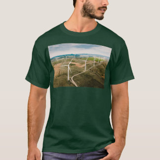 Wind turbines from above T-Shirt