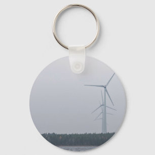 Wind turbines generate power key ring