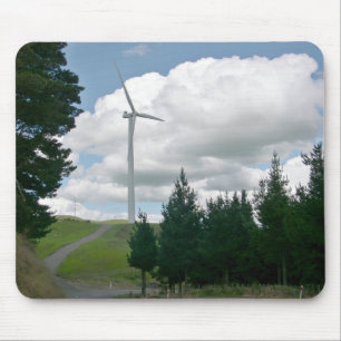 Wind turbines in countryside mouse pad