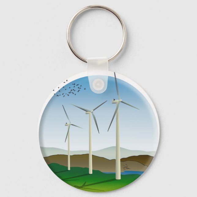 Wind Turbines Key Ring (Front)
