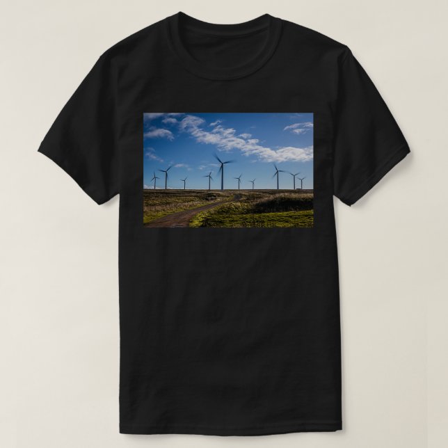 Wind Turbines on Soutra Hill T-Shirt (Design Front)