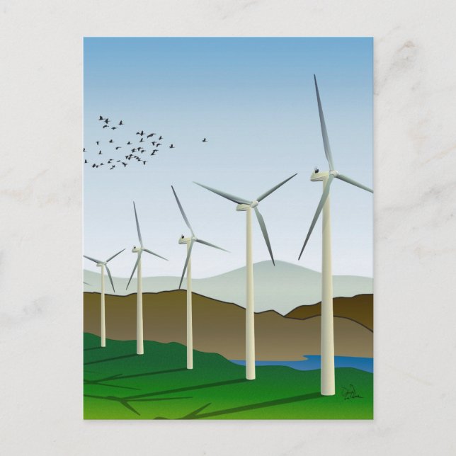 Wind Turbines Postcard (Front)
