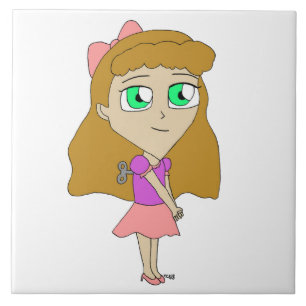 wind up chibi ceramic tile