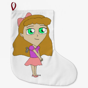wind up chibi large christmas stocking