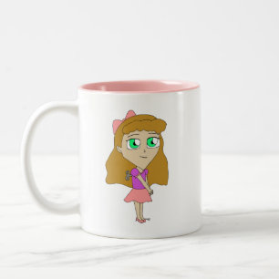 wind up chibi Two-Tone coffee mug