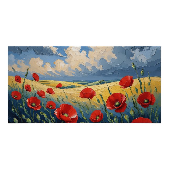Wind whisper in poppies poster (Front)
