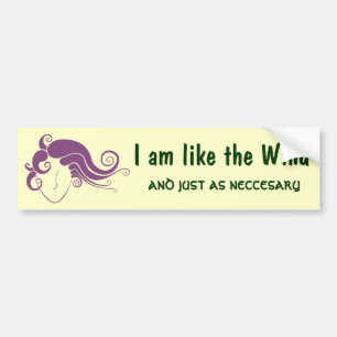 Wind Woman Design Bumper Sticker