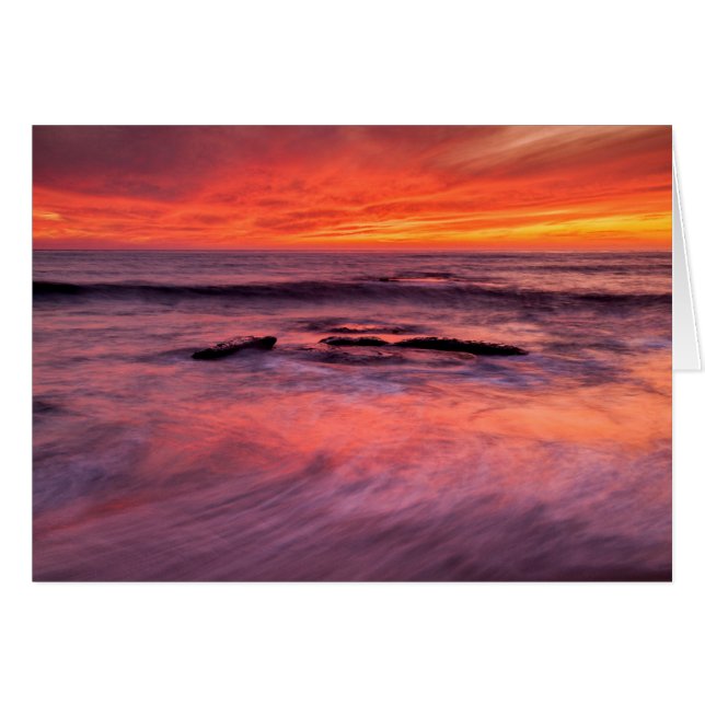 Windansea Beach Red Sunset (Front Horizontal)