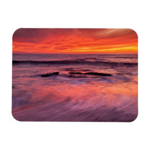 Windansea Beach Red Sunset Magnet