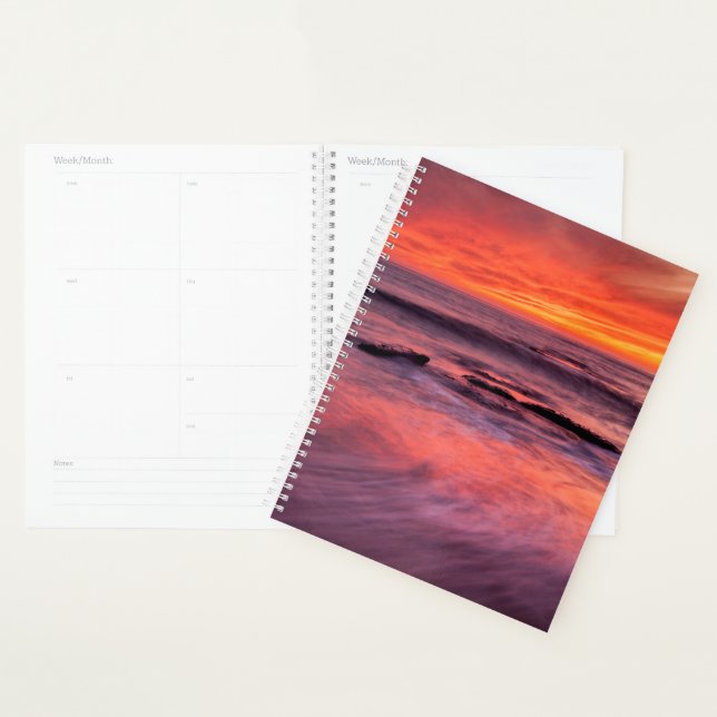 Windansea Beach Red Sunset Planner (Display)