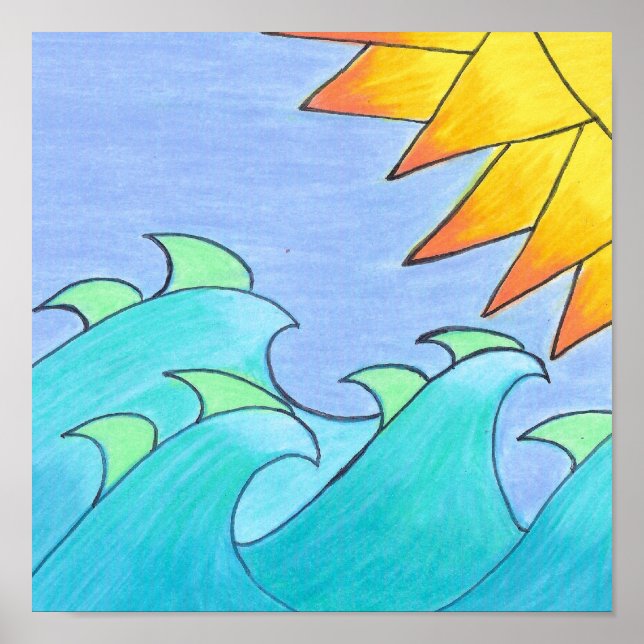 Windblown Waves Poster (Front)