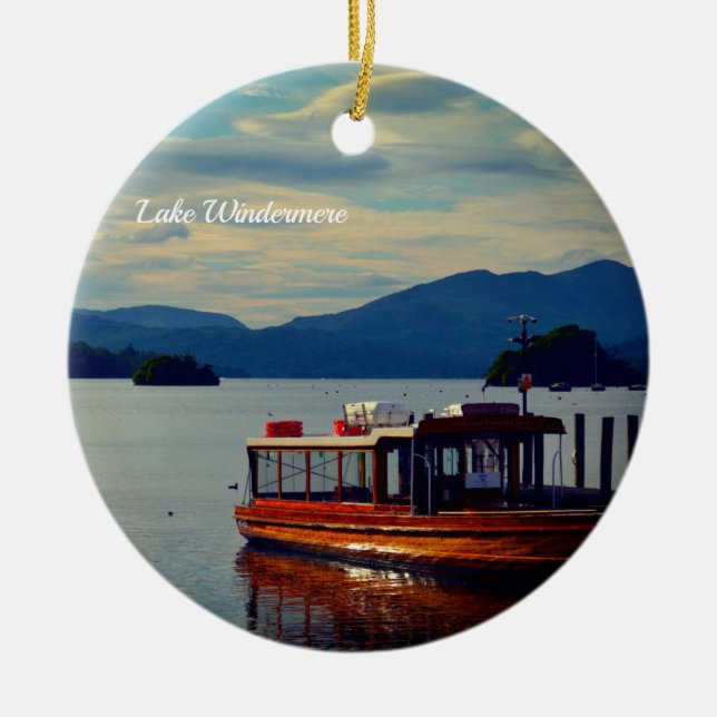 Windermere, the Lake District Postcard Ceramic Ornament (Front)