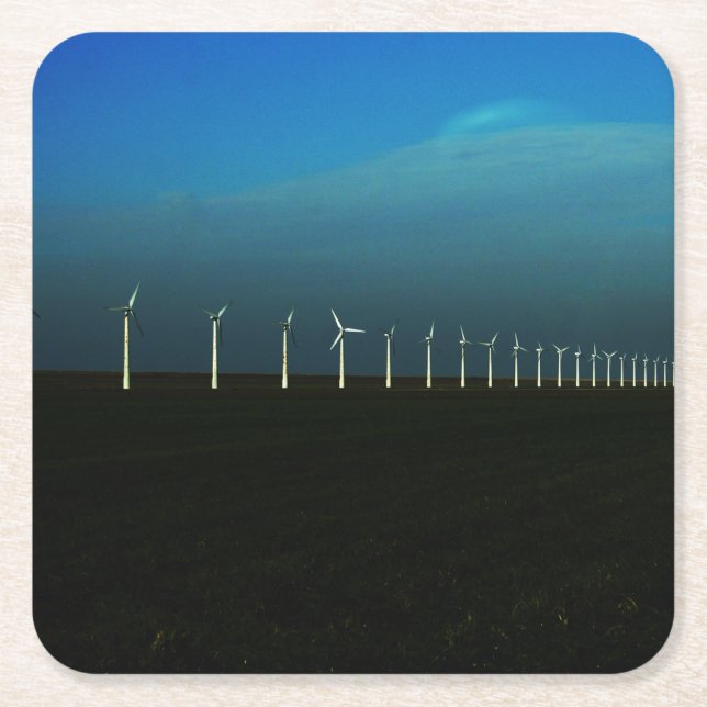Windfarm coastercna square paper coaster (Front)