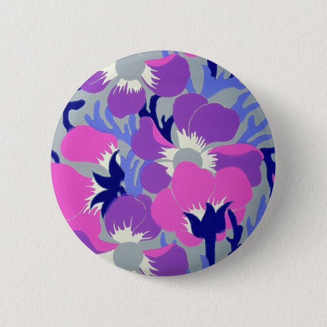 Windflowers 6 Cm Round Badge (Front)