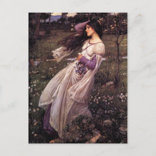 Windflowers-by John William Waterhouse, 1902 Postcard