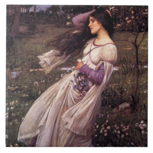 Windflowers-by John William Waterhouse, 1902 Tile