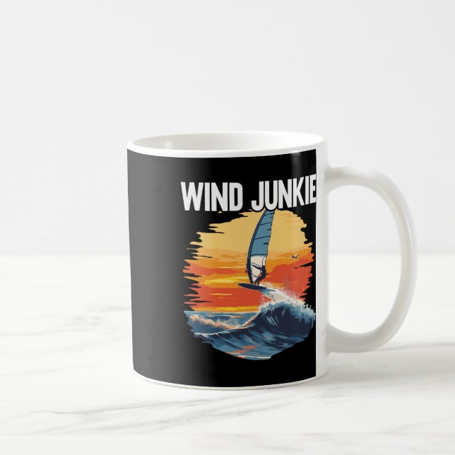 Windfoiling Board Wind Junkie Wing Foil Surfing  Coffee Mug (Right)