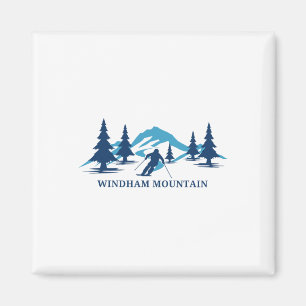 Windham Mountain New York Ski Resort Skiing Skier Magnet