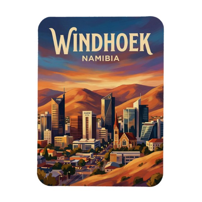 Windhoek Independence Avenue Namibia Magnet (Vertical)