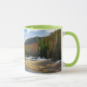 Winding Colorado River With Mountains and Pines Mug