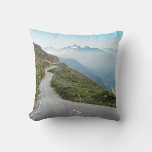 Winding Mountain Road Olympic National Park Cushion