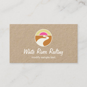 Winding River Horizon Nature Logo Business Card
